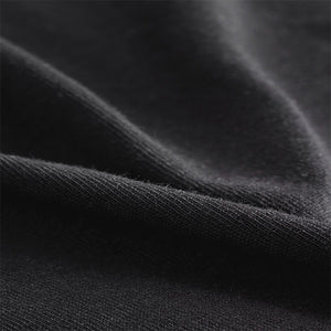Black 100% Cotton Cap Sleeve V-Neck Mini Dress