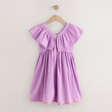 Load image into Gallery viewer, Purple Embroidered Summer Dress (3mths-6yrs)

