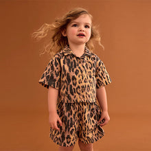 Load image into Gallery viewer, Animal Print 100% Cotton Shirt And Shorts Co-Ord Set (3mths-6yrs)
