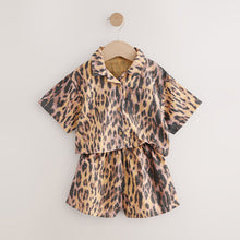 Load image into Gallery viewer, Animal Print 100% Cotton Shirt And Shorts Co-Ord Set (3mths-6yrs)
