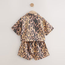 Load image into Gallery viewer, Animal Print 100% Cotton Shirt And Shorts Co-Ord Set (3mths-6yrs)
