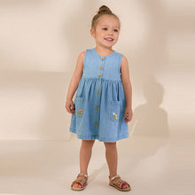 Load image into Gallery viewer, Denim Sleeveless Pocket Summer Dress (3mths-6yrs)
