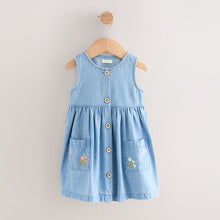 Load image into Gallery viewer, Denim Sleeveless Pocket Summer Dress (3mths-6yrs)
