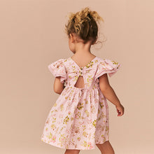 Load image into Gallery viewer, Pink Angel Sleeve Dress (6mths-6yrs)

