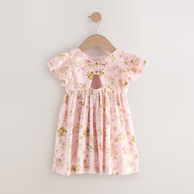 Load image into Gallery viewer, Pink Angel Sleeve Dress (6mths-6yrs)
