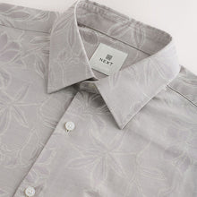 Load image into Gallery viewer, Neutral Grey Regular Fit Print Short Sleeve Shirt
