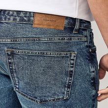 Load image into Gallery viewer, Blue Slim Fit Vintage Wash Denim Jeans

