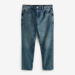Blue Slim Fit Vintage Wash Denim Jeans