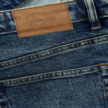 Load image into Gallery viewer, Blue Slim Fit Vintage Wash Denim Jeans
