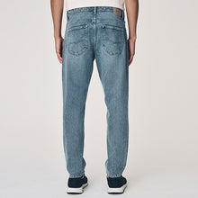 Load image into Gallery viewer, Blue Slate Regular Tapered Fit Vintage Wash Denim Jeans
