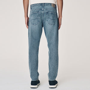 Blue Slate Regular Tapered Fit Vintage Wash Denim Jeans