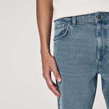 Load image into Gallery viewer, Blue Slate Regular Tapered Fit Vintage Wash Denim Jeans

