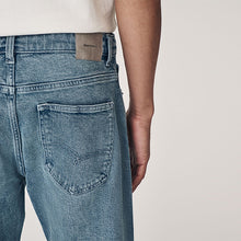 Load image into Gallery viewer, Blue Slate Regular Tapered Fit Vintage Wash Denim Jeans
