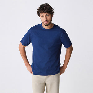Indigo Blue 100% Cotton T-Shirt