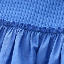 Load image into Gallery viewer, Blue Broderie Vest and Cycle Shorts Set (3mths-6yrs)
