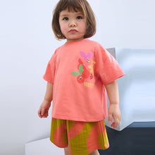 Load image into Gallery viewer, Orange Cherry Short Sleeve T-Shirt and Shorts Set (3mths-6yrs)
