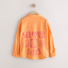 Load image into Gallery viewer, Soft Orange Printed 100% Cotton Shirt (3-12yrs)
