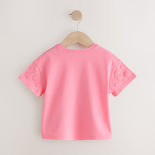 Load image into Gallery viewer, Pink 100% Cotton Daisy Short Sleeve T-Shirt (3mths-6yrs)
