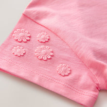 Load image into Gallery viewer, Pink 100% Cotton Daisy Short Sleeve T-Shirt (3mths-6yrs)
