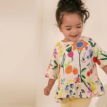 Load image into Gallery viewer, Bright Fruit Character 100% Cotton Short Sleeve Peplum T-Shirt (6mths-6yrs)
