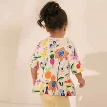 Load image into Gallery viewer, Bright Fruit Character 100% Cotton Short Sleeve Peplum T-Shirt (6mths-6yrs)

