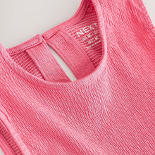 Load image into Gallery viewer, Coral Pink Peplum Textured Vest (3mths-6yrs)
