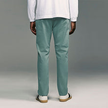 Load image into Gallery viewer, Teal Blue Slim Fit Stretch Chinos Trousers
