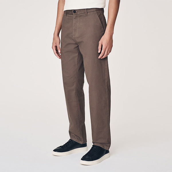 Truffle Brown Straight Fit Stretch Chinos Trousers