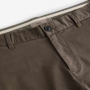 Truffle Brown Straight Fit Stretch Chinos Trousers