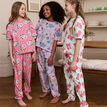 Load image into Gallery viewer, Pink/Purple Jogger Pyjamas 3 Pack (3-12yrs)

