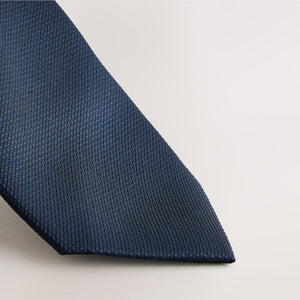 Navy Blue Slim Textured Tie