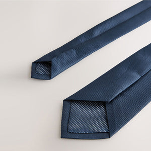 Navy Blue Slim Textured Tie