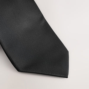 Black Slim Textured Tie