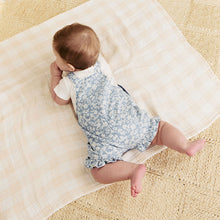 Load image into Gallery viewer, Denim Floral and Ecru Short Sleeve Baby Bodysuit and Dungarees Set (0mths-18mth)

