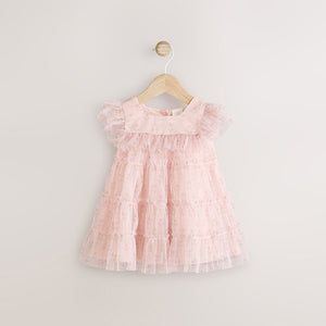 Pink Mesh Baby Dress