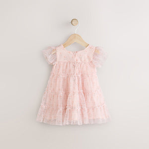 Pink Mesh Baby Dress