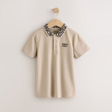 Load image into Gallery viewer, Stone Geo Collar Short Sleeve Polo Shirt (3-12yrs)
