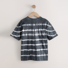 Load image into Gallery viewer, Black/White Relaxed Fit Tie Dye Graphic Print Short Sleeve T-Shirt (3-12yrs)

