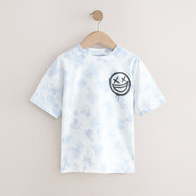 Load image into Gallery viewer, Blue Relaxed Fit Tie Dye Graphic Print Short Sleeve T-Shirt (3-12yrs)
