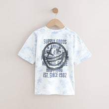 Load image into Gallery viewer, Blue Relaxed Fit Tie Dye Graphic Print Short Sleeve T-Shirt (3-12yrs)
