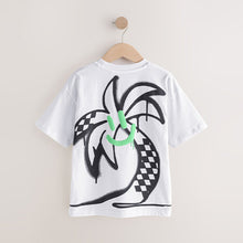 Load image into Gallery viewer, White Graffiti LA Relaxed Fit Short Sleeve Graphic Print T-Shirt (3-12yrs)
