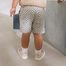 Load image into Gallery viewer, Neutral Checkerboard Pull On Shorts (3mths-6yrs)
