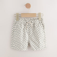 Load image into Gallery viewer, Neutral Checkerboard Pull On Shorts (3mths-6yrs)
