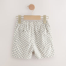 Load image into Gallery viewer, Neutral Checkerboard Pull On Shorts (3mths-6yrs)
