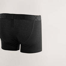 Load image into Gallery viewer, Black Waistband Trunk Boxers 5 Pack
