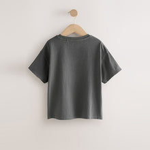 Load image into Gallery viewer, Charcoal Grey Sequin Heart Print T-Shirt (5-11yrs)
