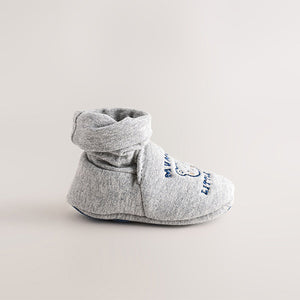 Blue Mummy And Daddy Baby Booties Socks 2 Pack