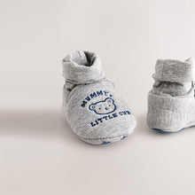 Load image into Gallery viewer, Blue Mummy And Daddy Baby Booties Socks 2 Pack
