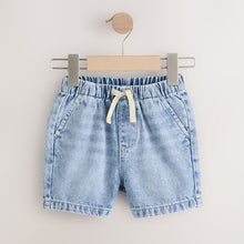Load image into Gallery viewer, Light Blue Pull On Denim Shorts (3mths-6yrs)
