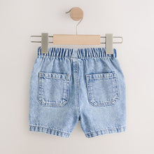 Load image into Gallery viewer, Light Blue Pull On Denim Shorts (3mths-6yrs)
